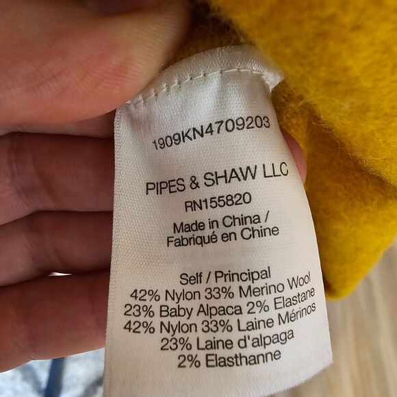 VERONICA BEARD Estella Cardigan Belted Yellow Sweater Baby Alpaca Blend Size M - Picture 13 of 14